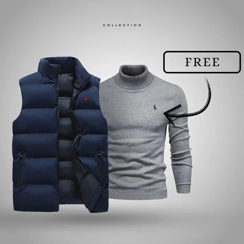 Herrenweste + Gratis-Pullover